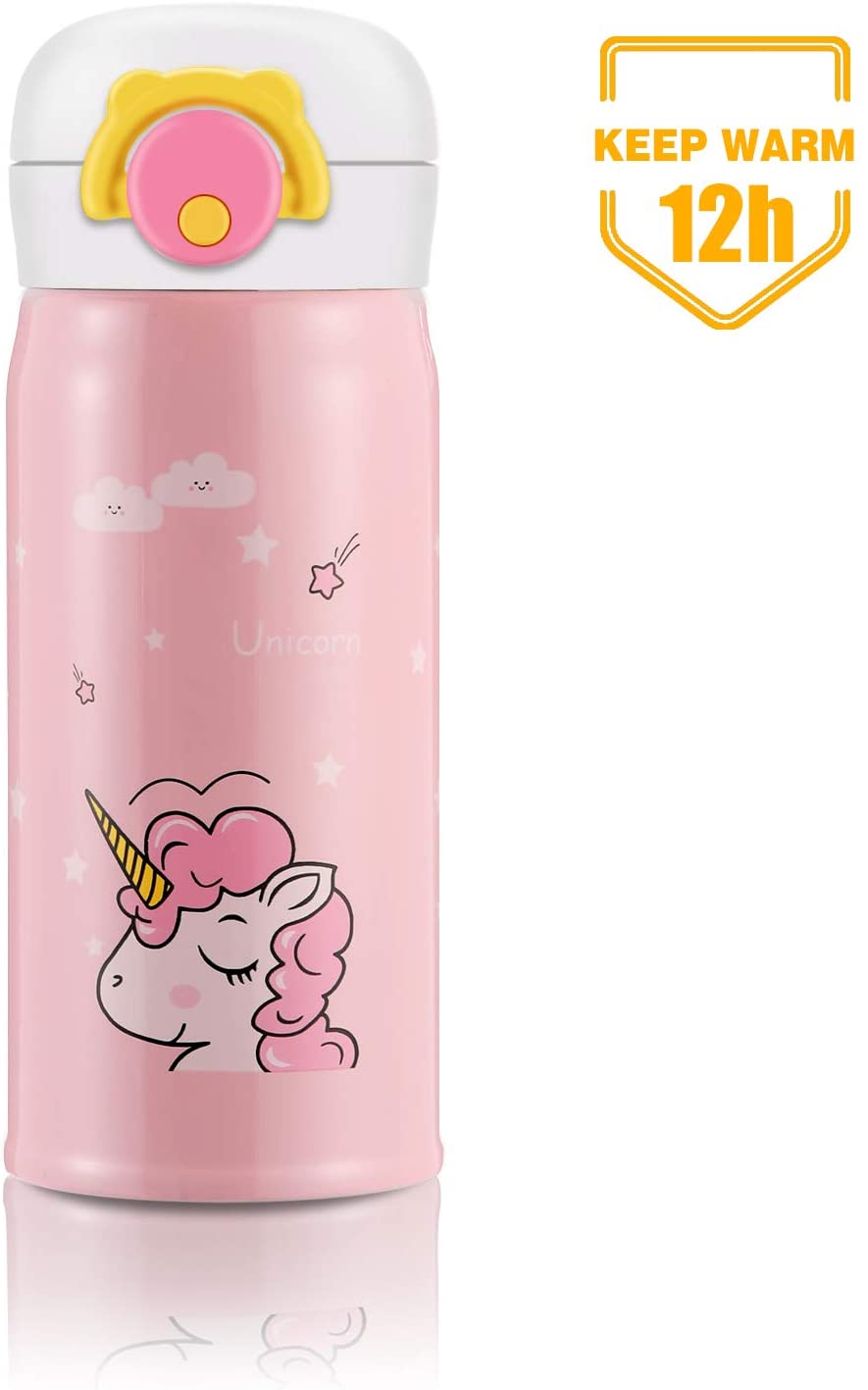 Unicorn children water bottle, stainless steel thermos, vacuum thermos kitchen water bottle