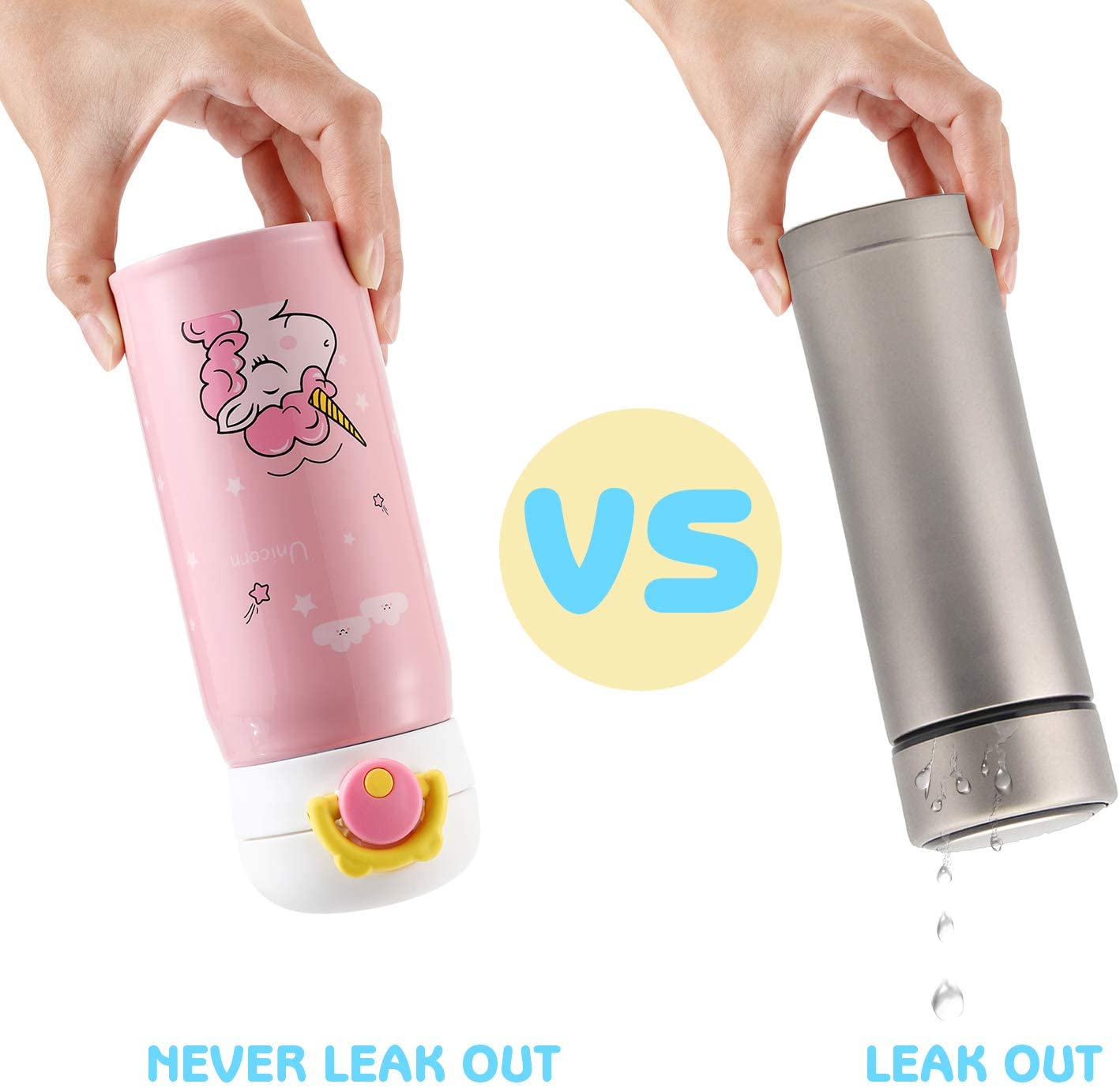 Unicorn children water bottle, stainless steel thermos, vacuum thermos kitchen water bottle