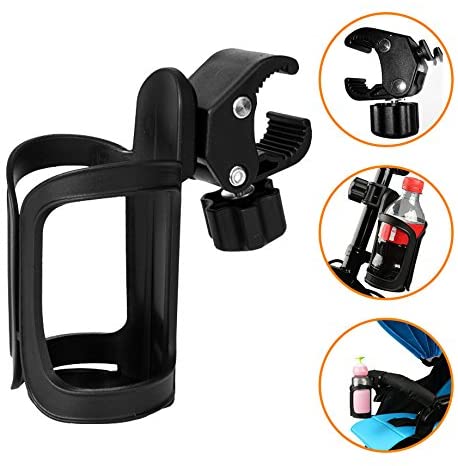 1pcs Bike Bottle Holder, Black Bicycle Cup Holder 360 Degrees Rotation Cycling Water Bottle Cages