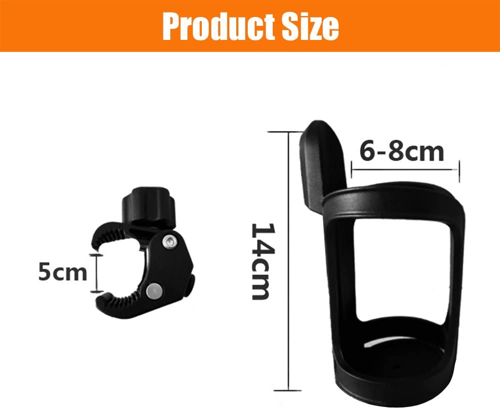 1pcs Bike Bottle Holder, Black Bicycle Cup Holder 360 Degrees Rotation Cycling Water Bottle Cages
