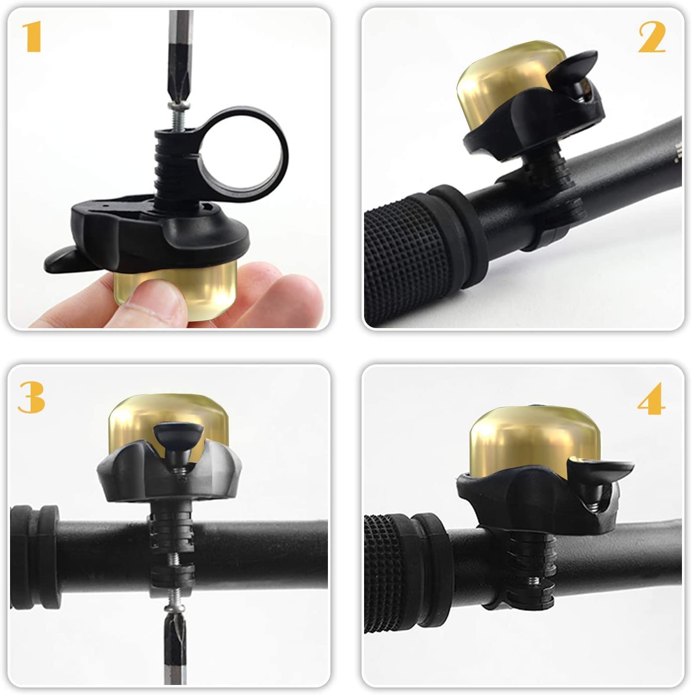 2 Pcs Copper Bike Bell, Classic Bicycle Bell Loud Sound Bike Ring for Road Bike,Accessories for Bike