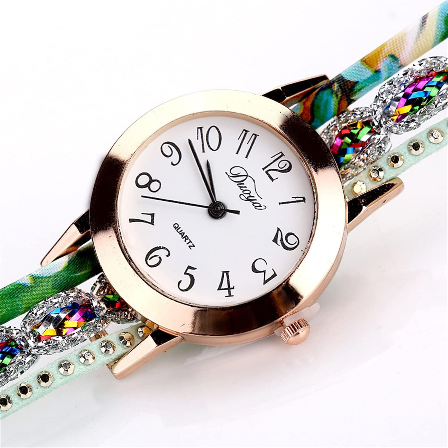 1pcs Wrist Watch Quartz Diamond Bracelet Ladies Women's Charm Leather Strap Jewelry Fashion Bangle