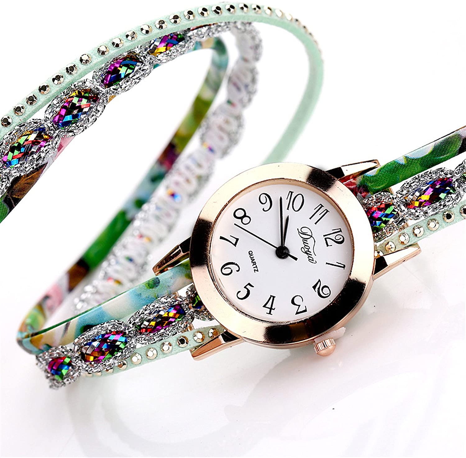 1pcs Wrist Watch Quartz Diamond Bracelet Ladies Women's Charm Leather Strap Jewelry Fashion Bangle