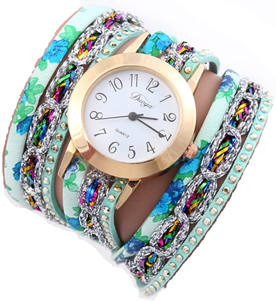1pcs Wrist Watch Quartz Diamond Bracelet Ladies Women's Charm Leather Strap Jewelry Fashion Bangle