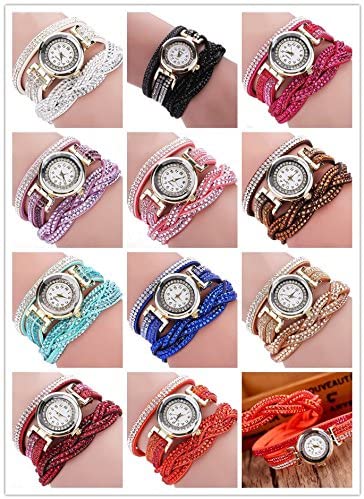 1pcs Wrist Watch Quartz Diamond Bracelet Ladies Women's Charm Leather Strap Jewelry Fashion Bangle