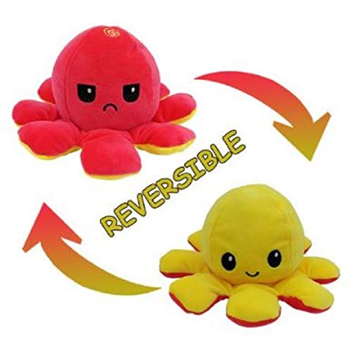 Cute Octopus Plush Toy, Double-Sided Flip Octopus Doll, Soft Reversible Octopus Stuffed Animals Doll