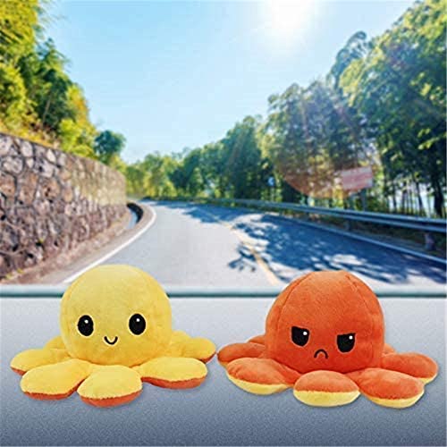 Cute Octopus Plush Toy, Double-Sided Flip Octopus Doll, Soft Reversible Octopus Stuffed Animals Doll