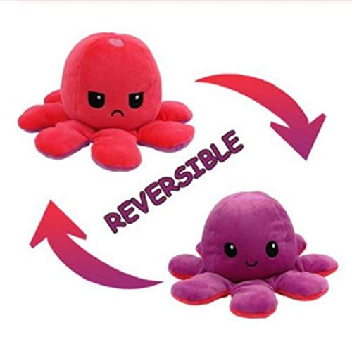 Cute Octopus Plush Toy, Double-Sided Flip Octopus Doll, Soft Reversible Octopus Stuffed Animals Doll