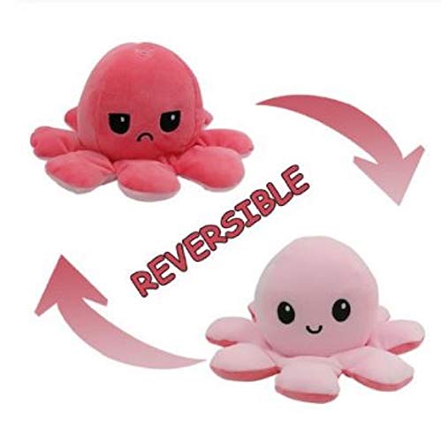 Cute Octopus Plush Toy, Double-Sided Flip Octopus Doll, Soft Reversible Octopus Stuffed Animals Doll