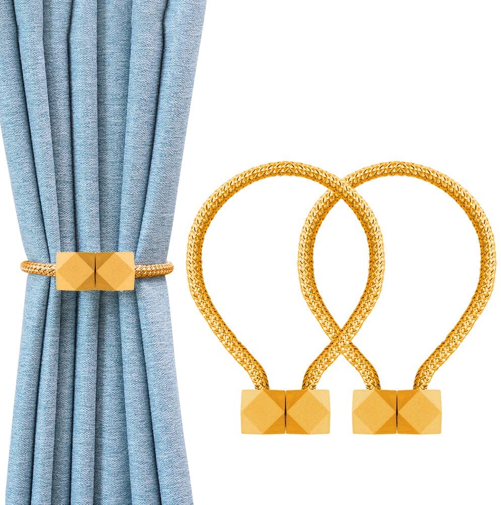 2 Pcs Magnetic Curtain Tie Backs Curtain Holder for Home Bedroom Office Decorative