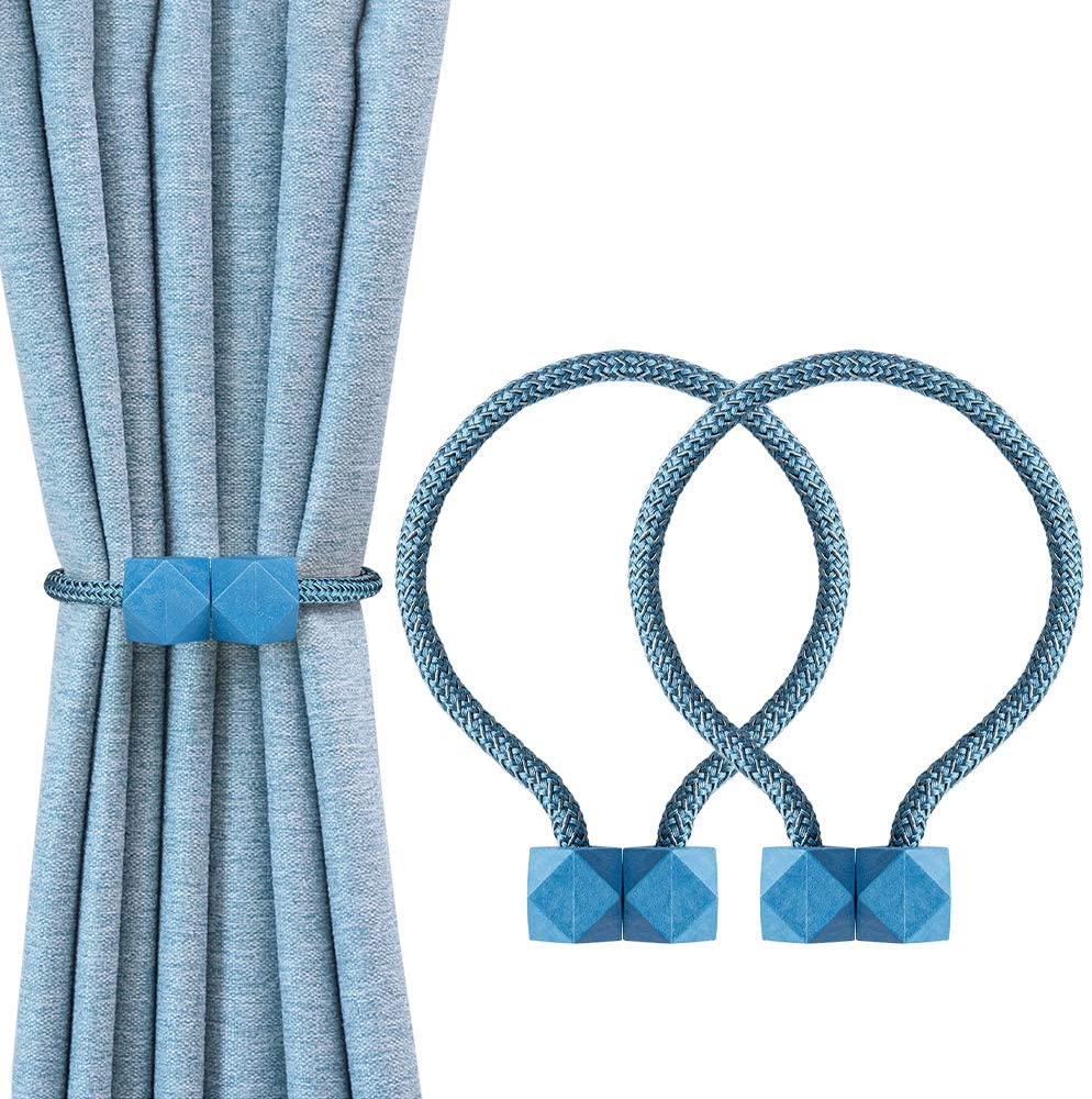 2 Pcs Magnetic Curtain Tie Backs Curtain Holder for Home Bedroom Office Decorative