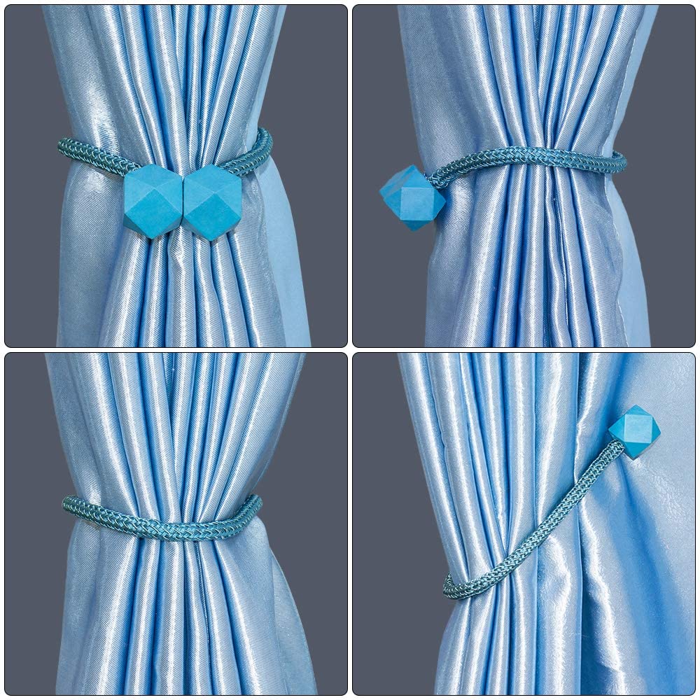 2 Pcs Magnetic Curtain Tie Backs Curtain Holder for Home Bedroom Office Decorative