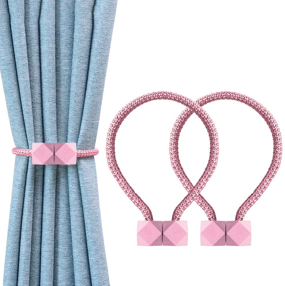 2 Pcs Magnetic Curtain Tie Backs Curtain Holder for Home Bedroom Office Decorative