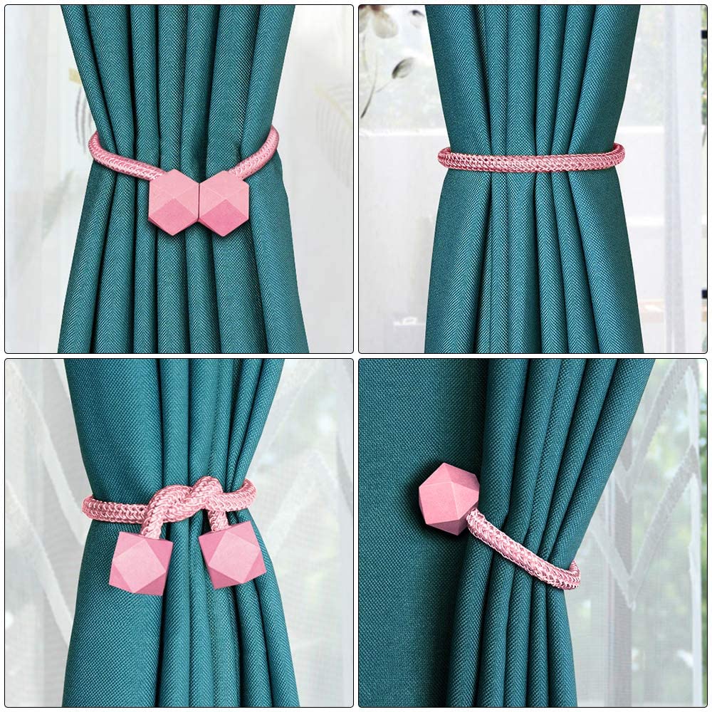 2 Pcs Magnetic Curtain Tie Backs Curtain Holder for Home Bedroom Office Decorative