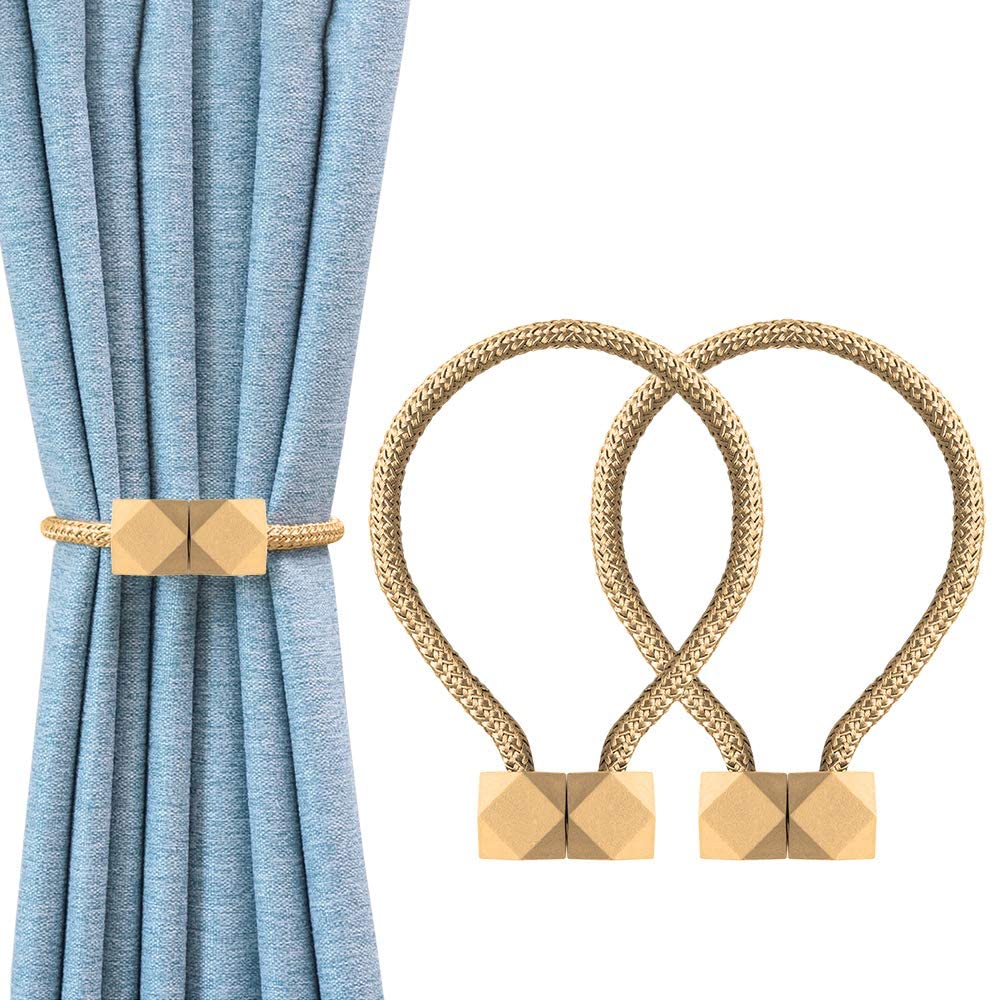 2 Pcs Magnetic Curtain Tie Backs Curtain Holder for Home Bedroom Office Decorative