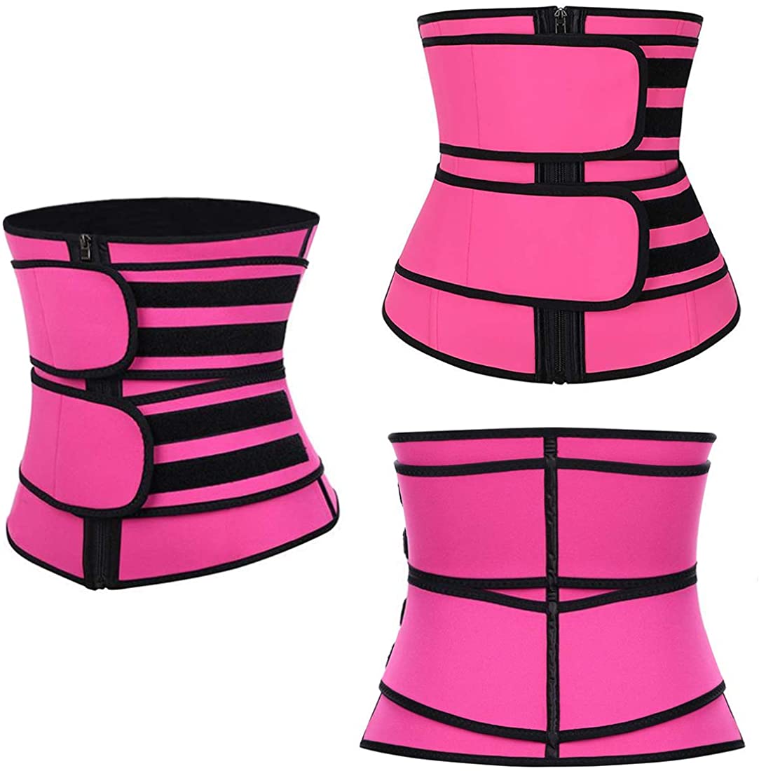 1pcs Women&apos;s Steel Boned Waist Trainer Sauna Belt Hot Sweat Corset for Weight Loss Body Shaper Tummy