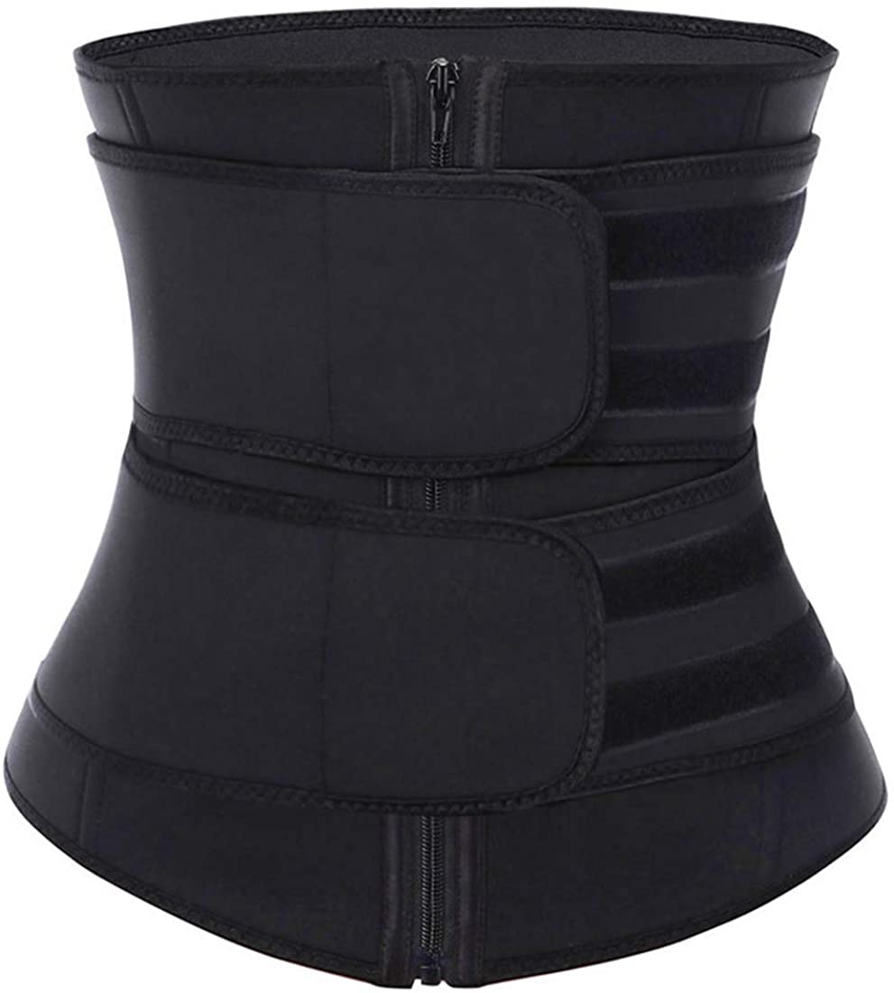 1pcs Women&apos;s Steel Boned Waist Trainer Sauna Belt Hot Sweat Corset for Weight Loss Body Shaper Tummy