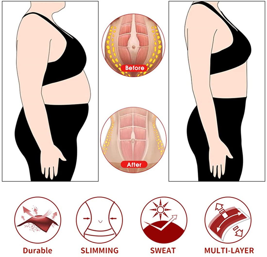 1pcs Women&apos;s Steel Boned Waist Trainer Sauna Belt Hot Sweat Corset for Weight Loss Body Shaper Tummy