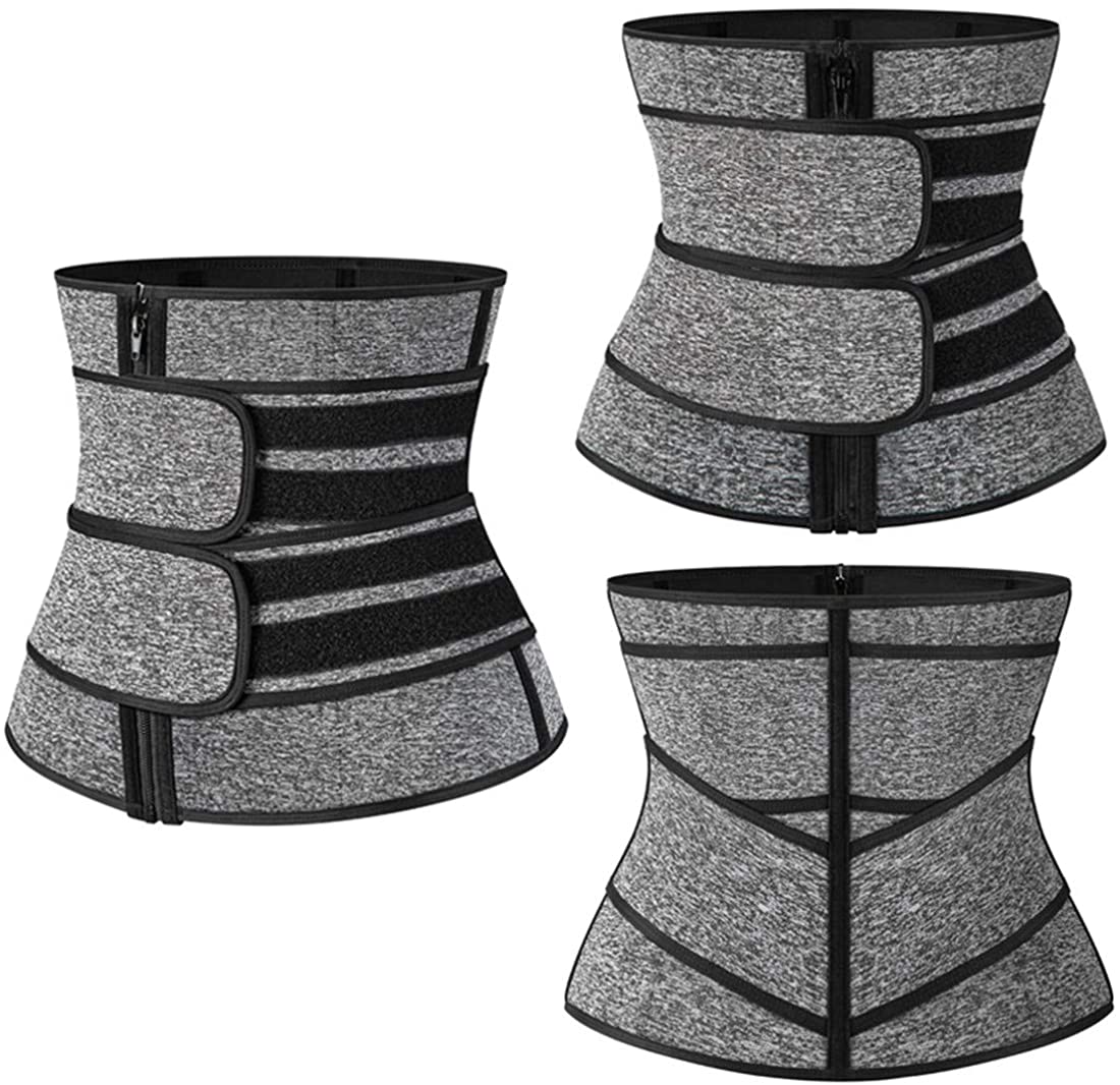 1pcs Women&apos;s Steel Boned Waist Trainer Sauna Belt Hot Sweat Corset for Weight Loss Body Shaper Tummy