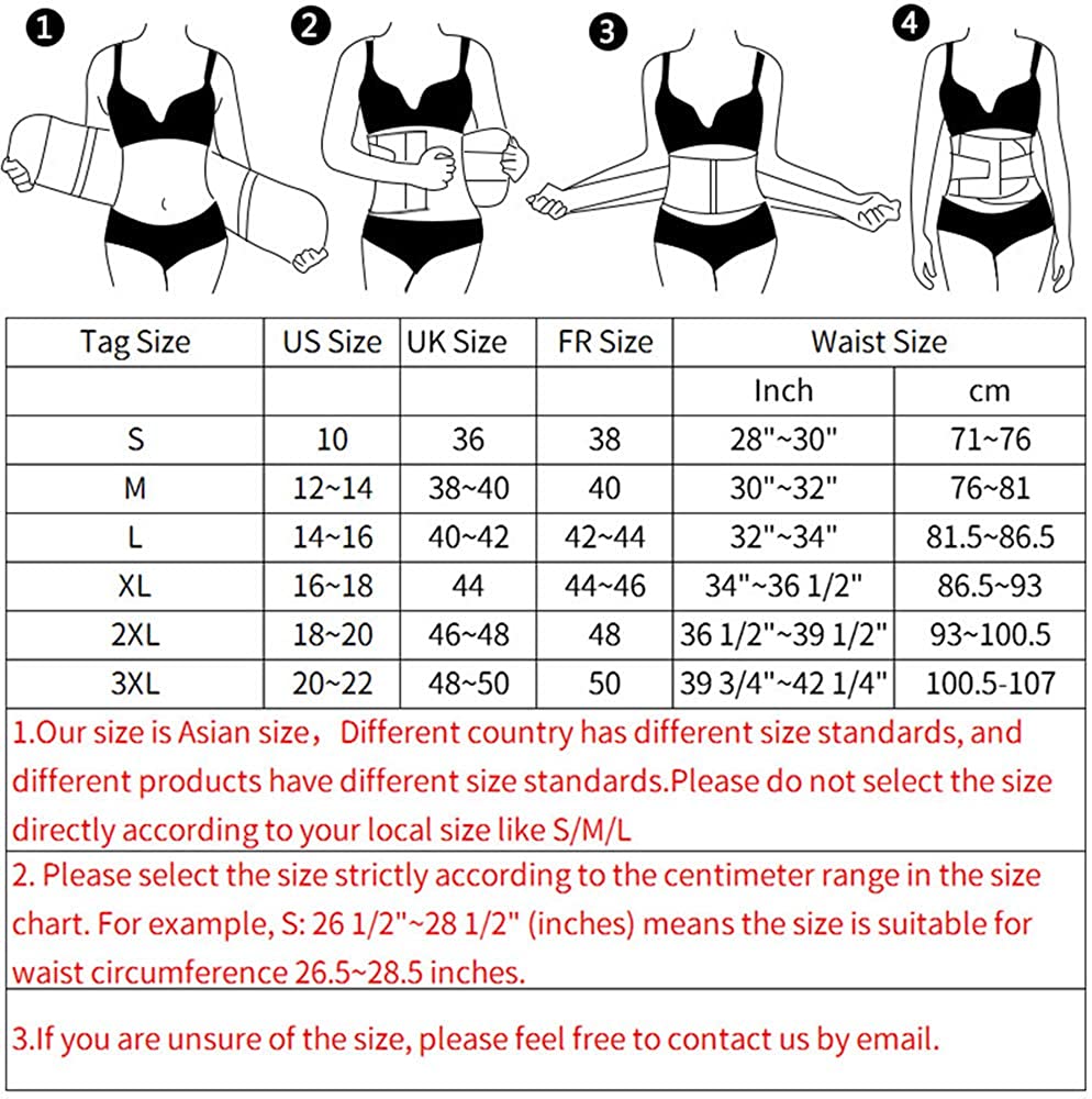 1pcs Women&apos;s Steel Boned Waist Trainer Sauna Belt Hot Sweat Corset for Weight Loss Body Shaper Tummy