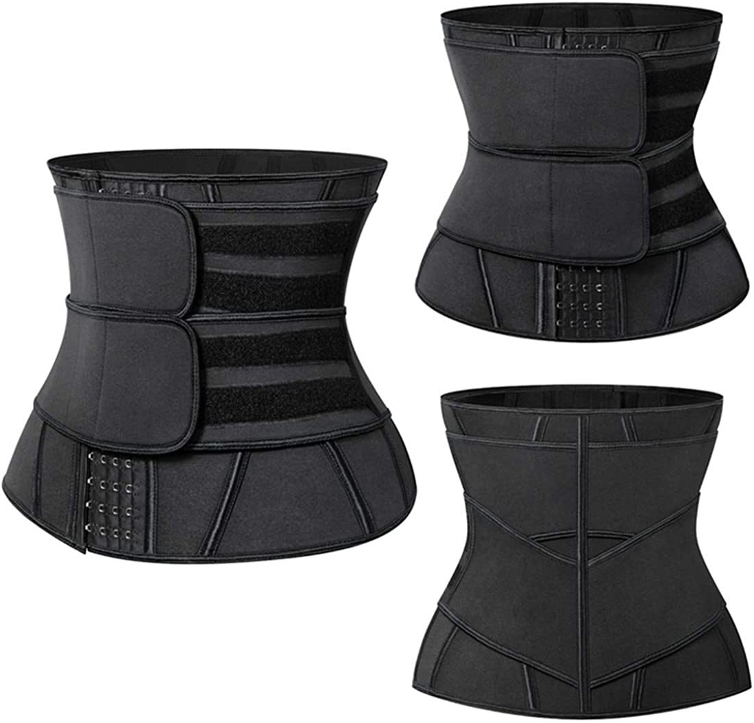 1pcs Women&apos;s Steel Boned Waist Trainer Sauna Belt Hot Sweat Corset for Weight Loss Body Shaper Tummy