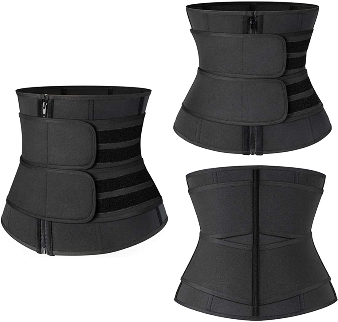 1pcs Women&apos;s Steel Boned Waist Trainer Sauna Belt Hot Sweat Corset for Weight Loss Body Shaper Tummy
