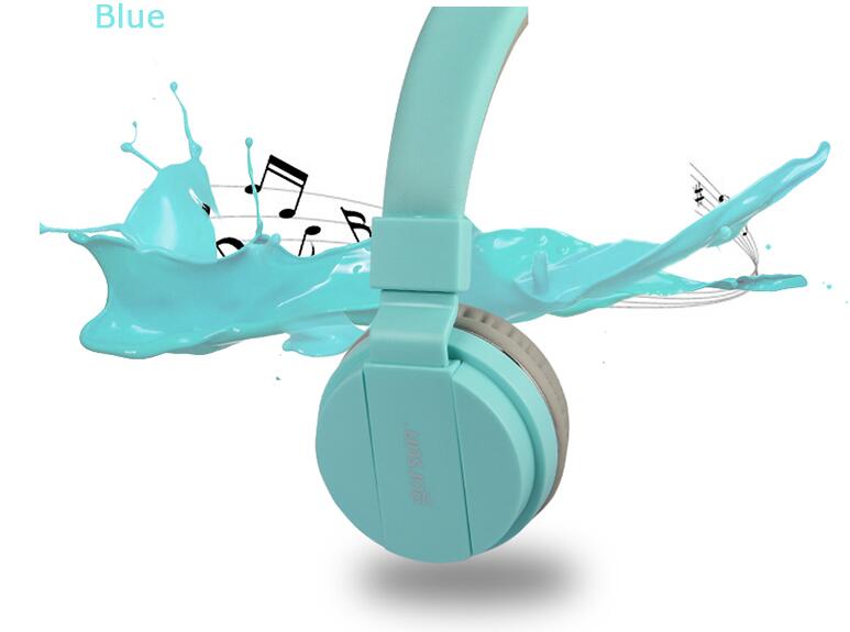 779 Bass Lightweight Stereo Foldable Wired Headphones for Kids Adjustable Headband Headset with Mic