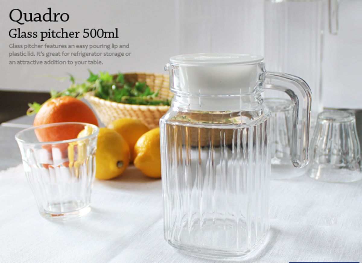Fridge Glass Jug with Lid