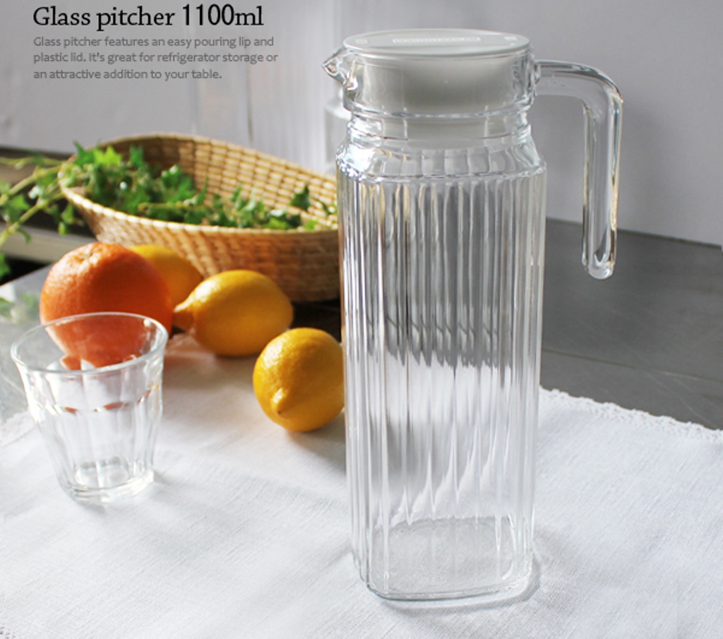 Fridge Glass Jug with Lid