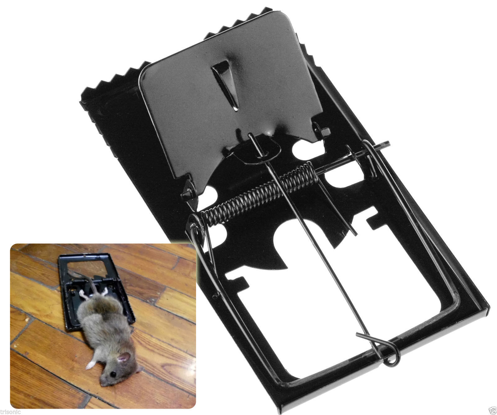 Reusable Metal Rodent Mouse Rat Trap Killer-2 Pcs - BLACK OR SILVER GRAY