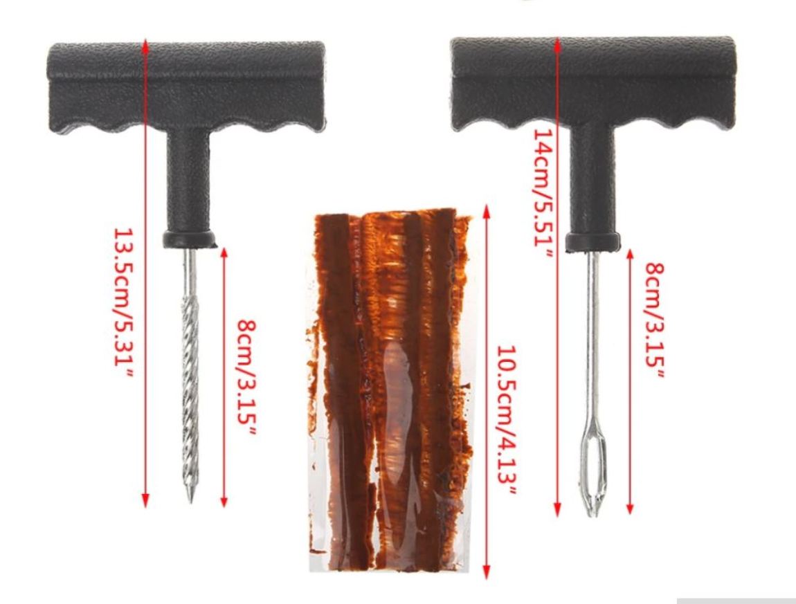 Tubeless Tire Tyre Puncture Repair Tool Kit