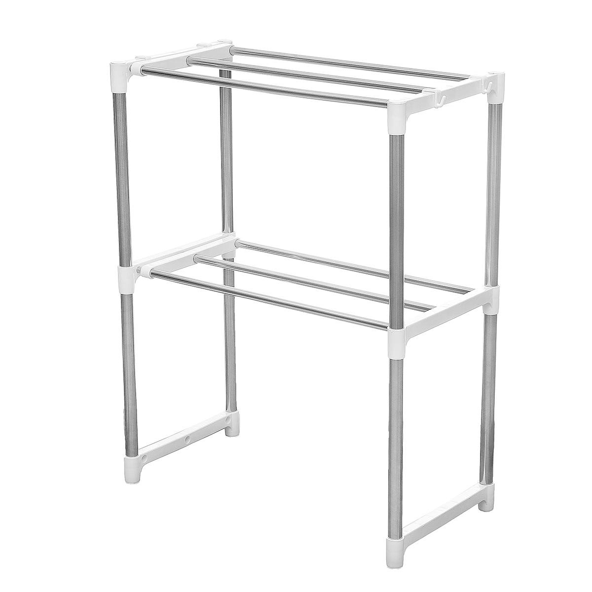 Stainless Steel 2 Layers Kitchen Microwave Storage Shelf Rack Organizer