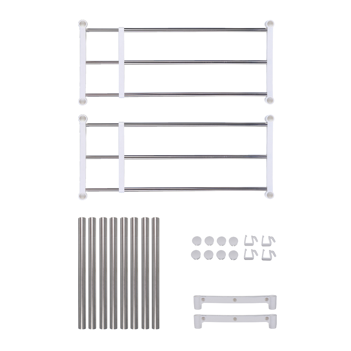 Stainless Steel 2 Layers Kitchen Microwave Storage Shelf Rack Organizer