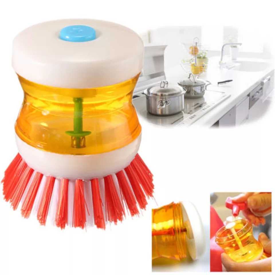 Kitchen Washing Dish Soap Dispenser Brush