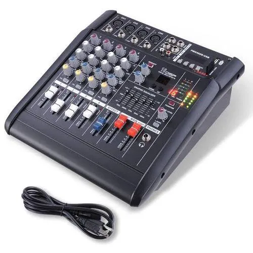Omax 4-Channel Audio Mixer – Compact Professional Sound Mixing Console for Home Studios, Podcasts, Live Streaming & Small Gigs.