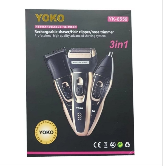 Yoko yk-6559 3in1 Rechargeable USB Trimmer