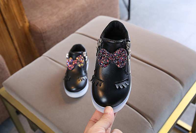 Kids Shoes Girls Shoes Baby Girls Shoes With Water Drill Light Kids Shoes Night Light Luminous Shoes