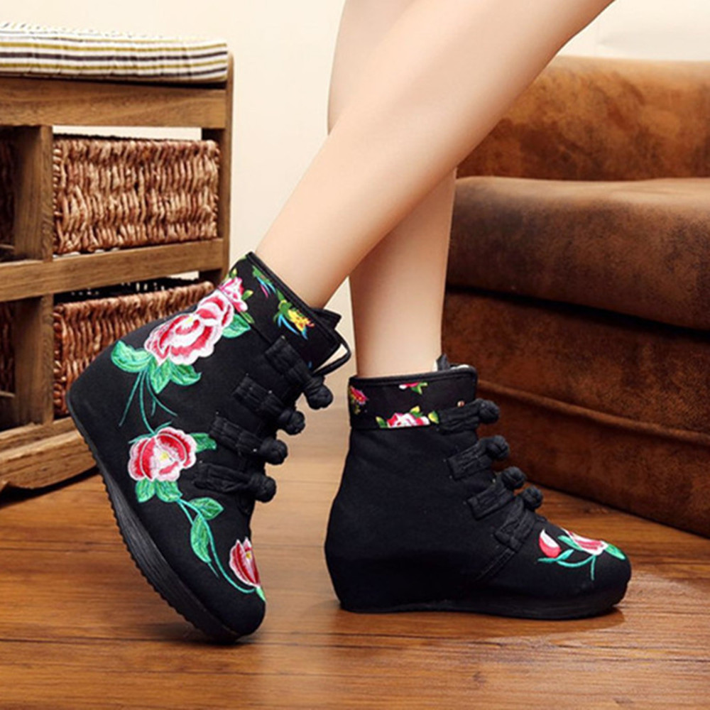 Women Boots Ladies Boots Women's Chinese Style Boots Shoes Women Rubber Shoes For Women Shoes