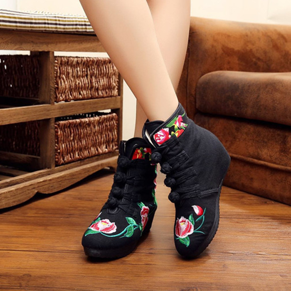 Women Boots Ladies Boots Women's Chinese Style Boots Shoes Women Rubber Shoes For Women Shoes
