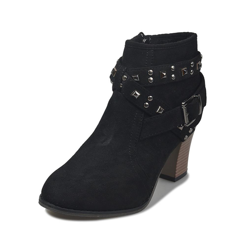 Women Boots Women&apos;s Diamond Studded Buckle Boots Ladies Rubber Shoes Boots Shoes For Women Shoes