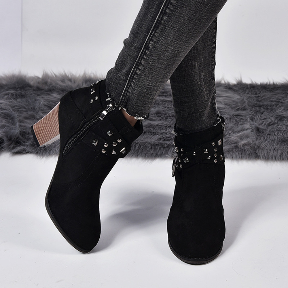 Women Boots Women&apos;s Diamond Studded Buckle Boots Ladies Rubber Shoes Boots Shoes For Women Shoes