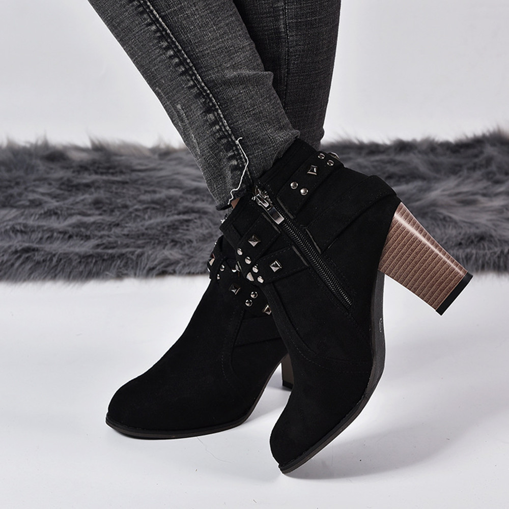 Women Boots Women&apos;s Diamond Studded Buckle Boots Ladies Rubber Shoes Boots Shoes For Women Shoes