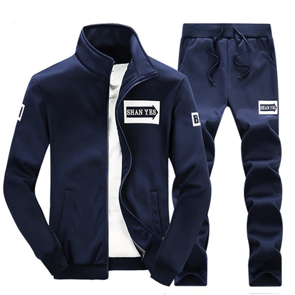 Men Suits Men Suit Men's Long Sleeve Sportswear Suit (Clothes + Pants)Men's Clothes Men Clothing