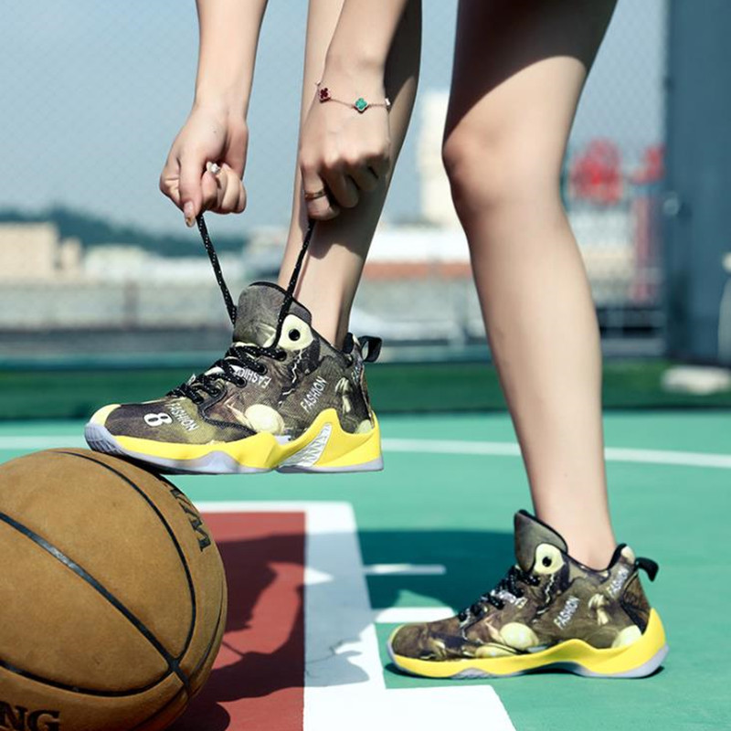 Basketball Shoes Men's Camouflage High-top Shoes Sports Shoes Basketball Shoes High-top Sneakers