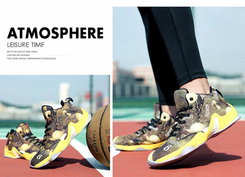 Basketball Shoes Men's Camouflage High-top Shoes Sports Shoes Basketball Shoes High-top Sneakers