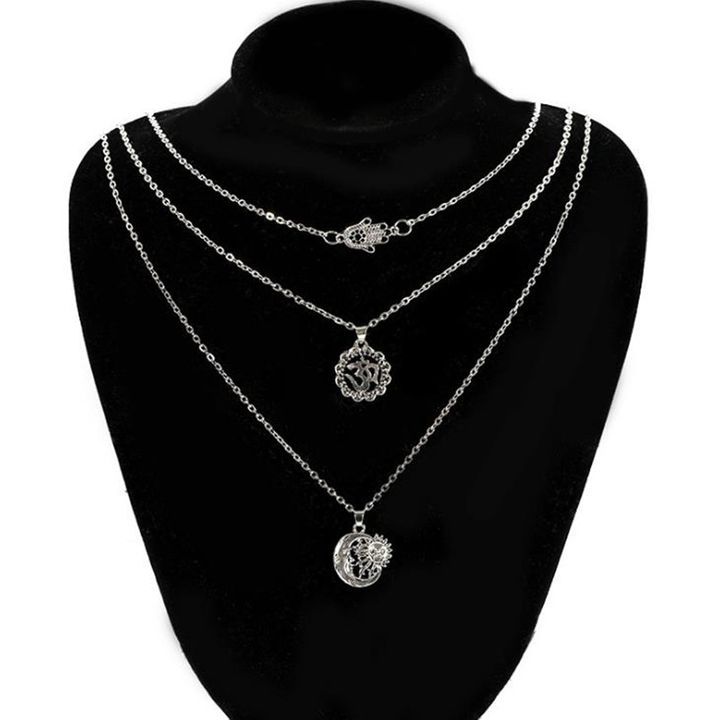 Necklaces Women Necklaces Ladies Pendants Palm Sun Multilayer Necklace Women Pendants