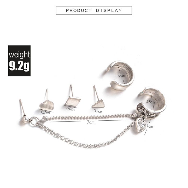 Jewellery Women Jewellery Ladies Earrings Women 5-piece Set Of Tassel Triangle Earrings Earring