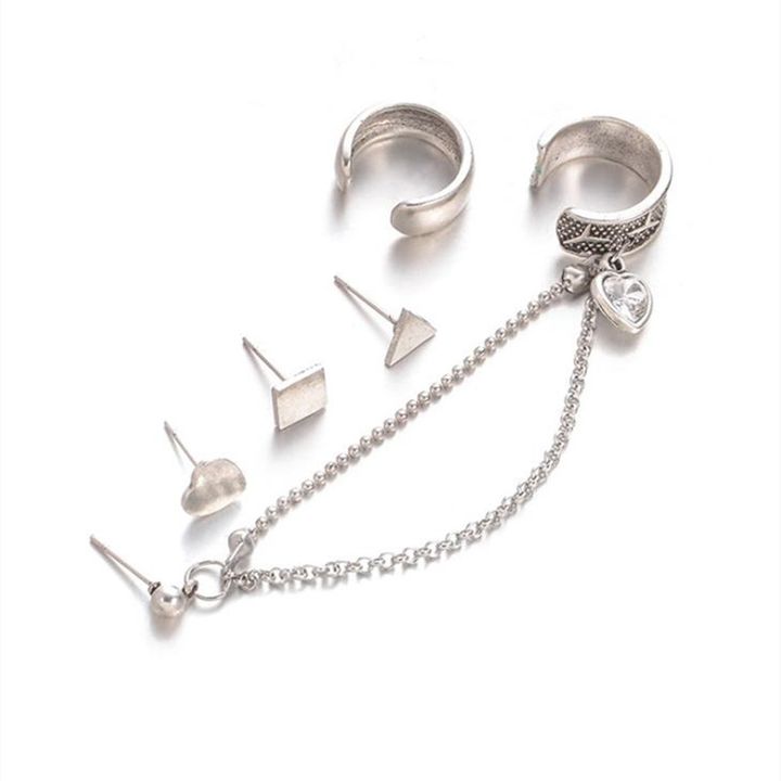 Jewellery Women Jewellery Ladies Earrings Women 5-piece Set Of Tassel Triangle Earrings Earring