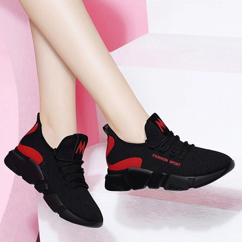 Shoes Women Shoes Ladies Athletic Shoe s Women&apos;s Breathable Antiskid Sneakers Women Sneakers Ladies RED 37RED,37