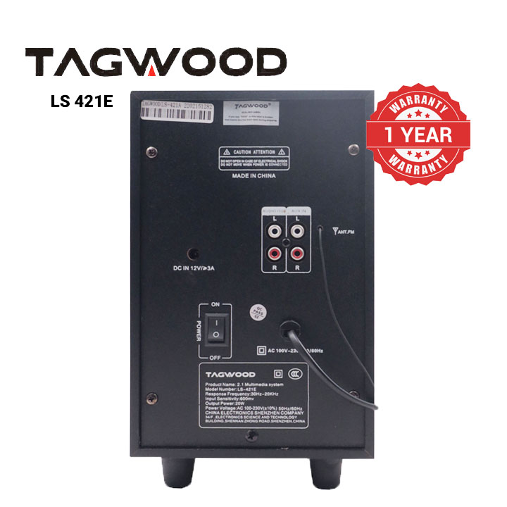 TAGWOOD LS-421E  2.1CH 6000W PMPO WOOFER Home Audio SPEAKER BLUETOOTH/FM/SB/USB Subwoofer Speaker System